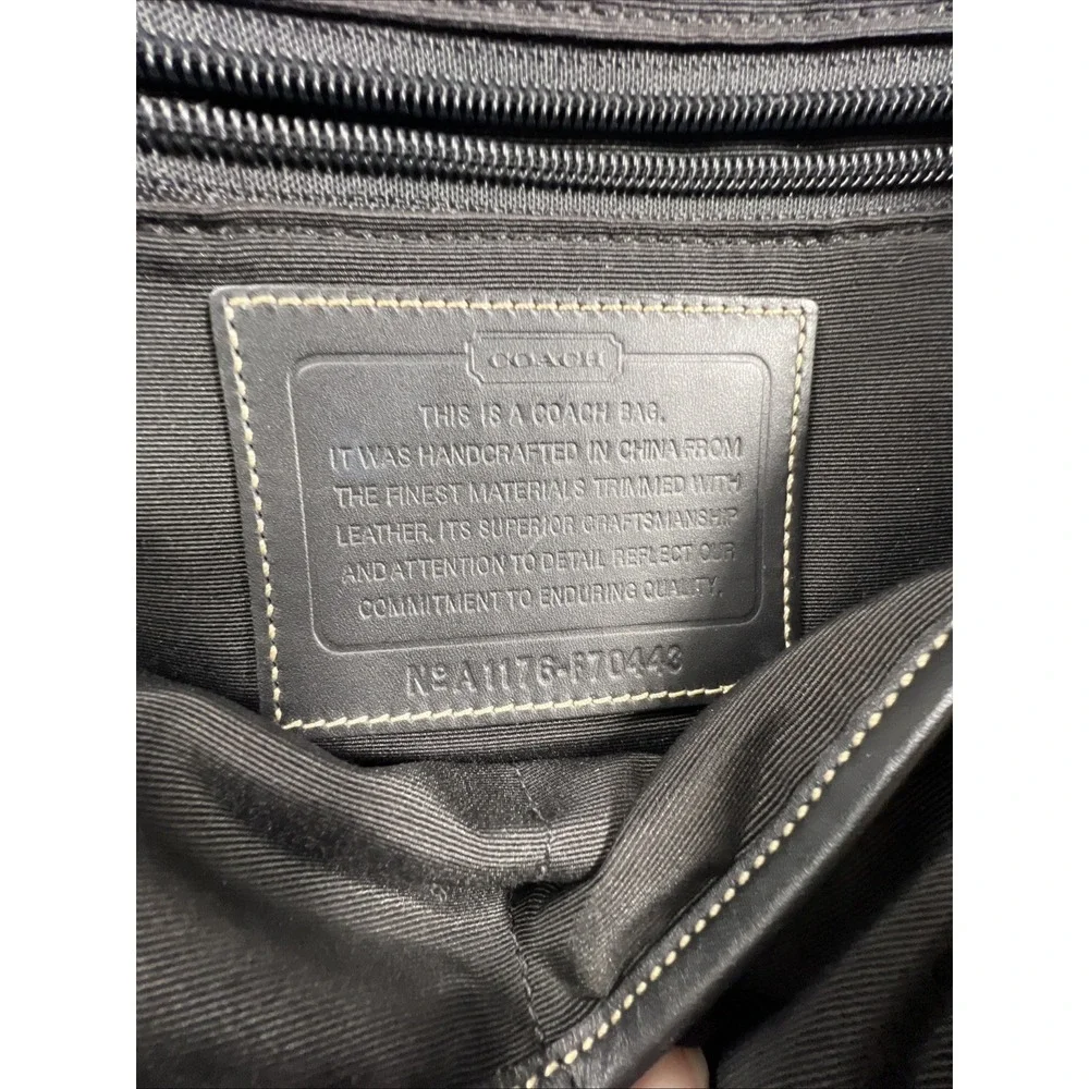 Coach Men's Black Messenger Bag Crossbody Adjustable Strap, Y2K